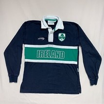 Ireland Lansdowne Shamrock Rugby Polo Shirt Boy 7-8 Preppy Green Blue Top Patric - $20.79