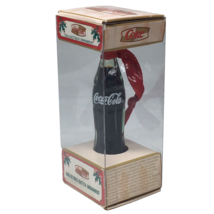 2002 Coca-Cola Mini Glass Contour Bottle Collectible Christmas Ornament - £13.35 GBP