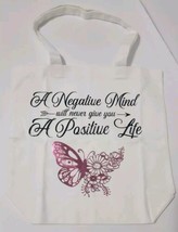 Medium Womens Tote Bag 13.25&quot;X13.25&quot;X4&quot; Hallograpic Butterfly- A Negativ... - $15.99