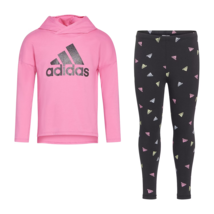 adidas Little Girls 2-pc. Legging Set Pink Fusion 4 - £25.58 GBP