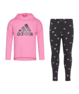 adidas Little Girls 2-pc. Legging Set Pink Fusion 4 - £26.08 GBP