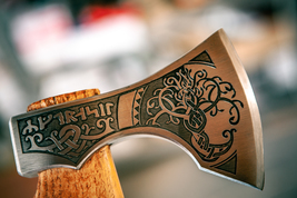 Viking axe - Yggdrasil Tree of Life hiking axe hatchet - £231.49 GBP