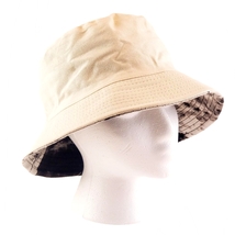 Bucket Hat Black & Cream Tie Dye Reversible Unisex 22.5" S/M Sun Hat Casual Cap image 4