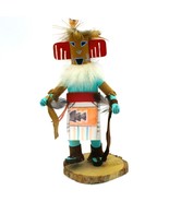 Handcrafted 7&quot; Talavai Kachina Doll Signed Native American Art With Feat... - $554.85 MXN