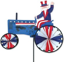 Uncle Sam on a Tractor 21&quot; Garden Spinner by Premier Kites Sun Tex Patri... - £43.46 GBP