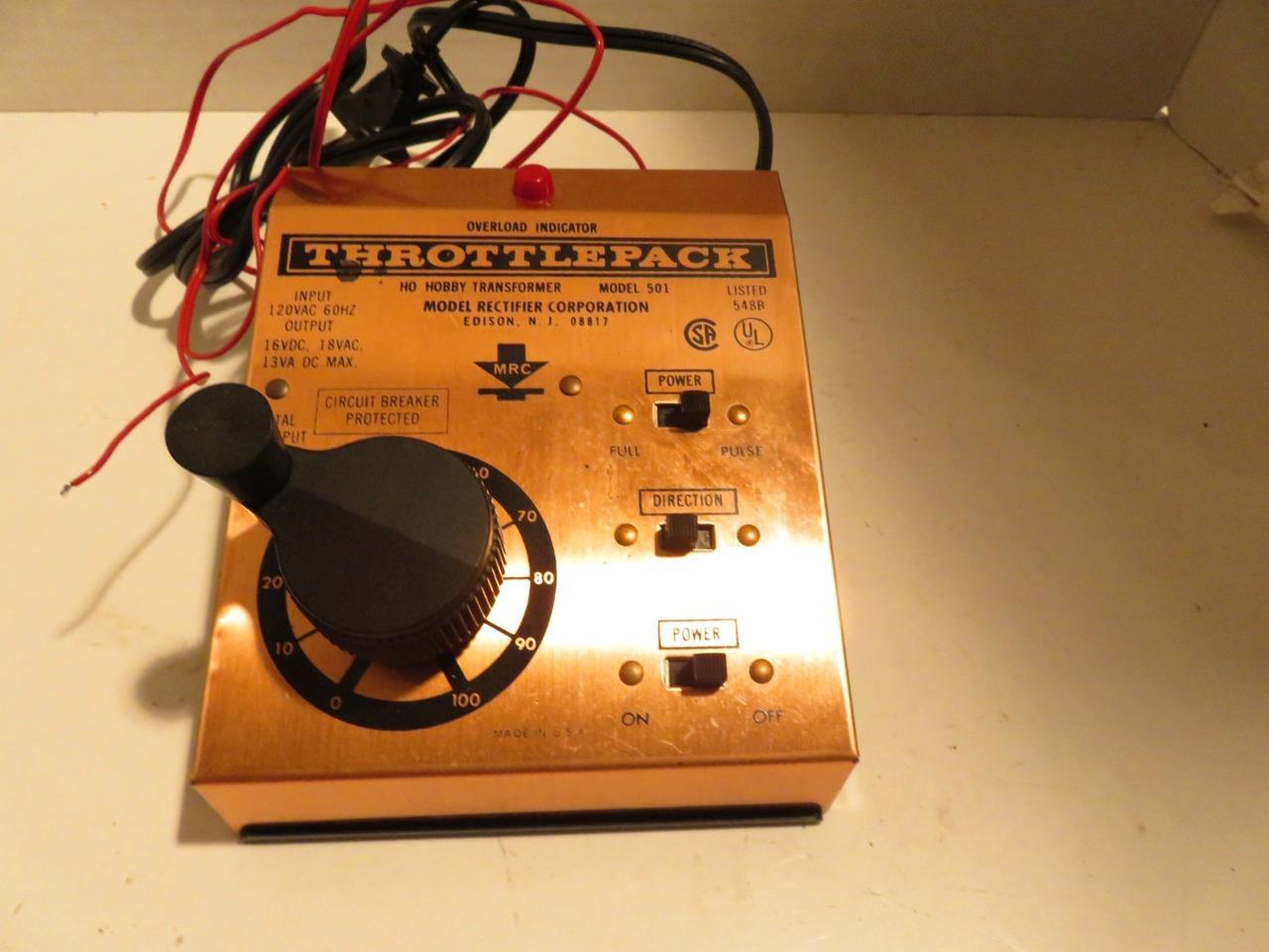 MRC TECH 280 - HO/N SCALE THROTTLE PACK 501 TRANSFORMER- 16VDC/18VAC - S31S - $27.55