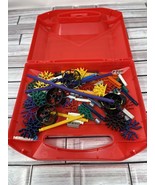 K&#39;nex Building Toy Red Carrying Case w/ Misc Pieces Lot - $15.99