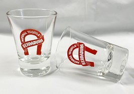 2 New Herradura Natural Tequila Shot Glasses 1 oz Horseshoe logo - £22.85 GBP