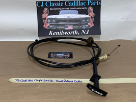 OEM 76 Cadillac Coupe Deville HOOD RELEASE CABLE HANDLE LEVER CONTROL - $227.69