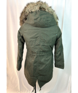 KHUJO Women’s Parka Coat Jacket Faux Fur Trim Hooded Size Large - USA SH... - £39.76 GBP