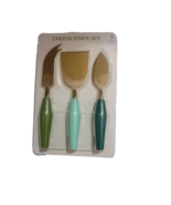 3-Piece Stainless Steel Cheese Knife Set – Colored Handles, New in Package - $217.07 MXN
