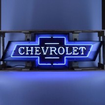 5 Foot Chevrolet Bowtie Neon Sign In Steel Can Car Garage Neon Light 60&quot;x21&quot;x6&quot; - £1,079.12 GBP