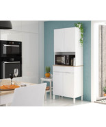 Denby White And Oak 4 Door Utility Kitchen Cupboard - £266.56 GBP