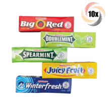 10x Packs Wrigley&#39;s Variety Flavor Chewing Gum ( 5 Sticks Per Pack ) Mix &amp; Match - £6.52 GBP