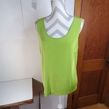 Womans Chicos Travelers Bright Green Slinky Tank Size 3/XL - £14.33 GBP