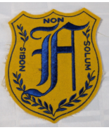 NON FA LARGE SCHOOL SEW ON PATCH NOBIS SOLUM VINTAGE RETRO EDUCATION UNK... - €17,41 EUR