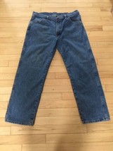 Rustler by Wrangler Regular Fit Straight Leg Men&#39;s Blue Denim Jeans 36x29 - £10.26 GBP
