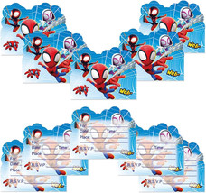 10pcs Spidey &amp; Friends Birthday Invitation Cards – Kids Party Supplies - $9.85