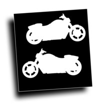 2X MOTORCYCLE DECAL for rod bike v muscle vrsc rider on trailer W - £10.97 GBP
