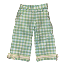 Janie and Jack green checkers girls pants Sz 6 - $11.52