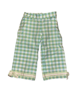 Janie and Jack green checkers girls pants Sz 6 - $211.32 MXN