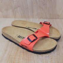 Bayton Womens Sandals Size 6 M Slides Coral Orange Casual Euro 37 - $27.87