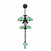 Halloween Bat Belly Button Ring Mouth Devil Wings Spider Navle Piercing Button R - £10.28 GBP