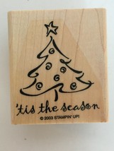 Stampin Up Rubber Stamp Tis the Season Christmas Tree Holiday Greeting C... - $4.99