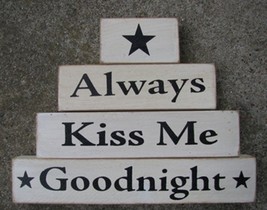  Primitive Blocks AM67683 -Always Kiss Me Goodnight set of 4/blocks - £7.15 GBP