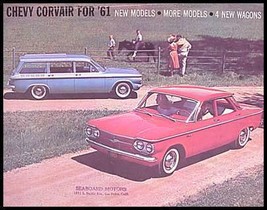 1961 Chevrolet Corvair Brochure Monza, Wagon MINT Orig - $9.45