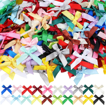 300 Pcs Mini Ribbon Craft Bows, Small Multicolor DIY Craft Tiny Bows for Present - £11.79 GBP