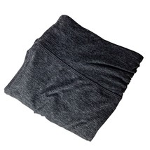 Tangerine Cropped Ruched Athletic Leggings Heather Black Size Large Zipp... - $15.94