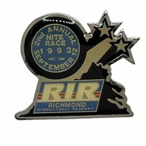 1992 Nite Race Richmond Raceway Virginia NASCAR Race Racing Enamel Lapel Hat Pin - £6.24 GBP