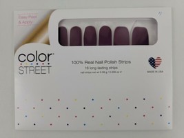 Color Street ABERDEEN AUBERGINE Real Nail Polish Strips Purple Eggplant ... - £26.54 GBP