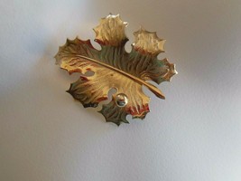 Vintage Giovanni Gold Tone Leaf Brooch/Pin - £17.54 GBP