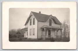 RPPC Beautiful Old Farmhouse Ornate Fretwork Victorian House c1907 Postcard T27 - £11.71 GBP