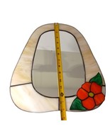 Stained Glass Handmade Mirror Floral Accent Wall Lead Trim Vintage 90s B... - £77.84 GBP