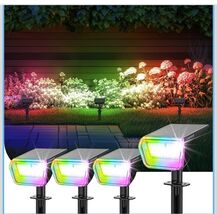 Linkind Solar LED Spot Light SP001U Dusk-to-Dawn Auto Sensor RGBW Colors... - $40.49