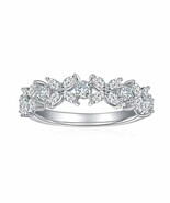 1.50 Ct Lab Created Diamond 14K White Gold Plated Four-Leaf Clover Etern... - €79,87 EUR