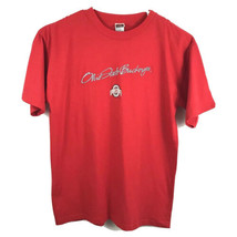 Ohio State Buckeye Mens Shirt Size XL Red Short Sleeve 100% Cotton T Shirt  - $17.59
