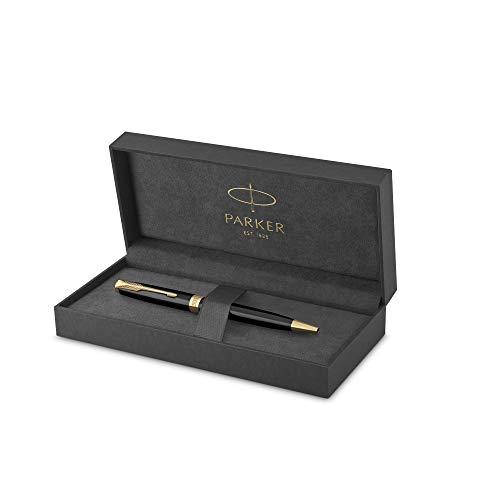 PARKER Sonnet Ballpoint Pen, Matte Black Lacquer with Gold Trim, Medium Point Bl - $114.26