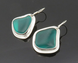 CHARLES ALBERT 925 Silver - Vintage Recycled Glass Dangle Earrings - EG10054 - £68.18 GBP