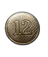 WWII, 12th REGIMENT, NEW YORK NATIONAL GUARD, PLASTIC COLLAR DISK, ENLISTED - $15.00