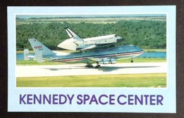 Kennedy Space Center 747 &amp; Space Shuttle Landing NASA FL UNP Postcard c1980s - £3.92 GBP