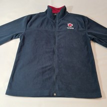 Due North Canada Men L Blue Full Zip Mock Neck Fleece Tourist Sweatshirt Jacket image 7