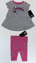 NEW Converse Baby Girl&#39;s Blouse Shirt &amp; Leggings Pants Set Outfit Pink 1... - £10.37 GBP