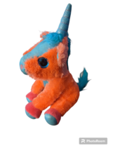 MVP Group Z Toys 7&quot; Plush Blue Pink Unicorn Sparkles Glitter Eyes Stuffed Toy - £6.11 GBP