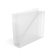 Staples File Folder 3 Tab Letter Size Translucent Clear 6/Pack (TR11863) - $17.09