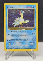 Pokemon Lapras Fossil Set Holo Foil Rare Unlimited Edition 10/62 LP WOTC - €12,70 EUR