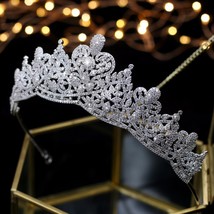 coroa de noiva Crystals Wedding Tiaras Bridal Crowns Bridal Hair Accessories tia - £82.52 GBP